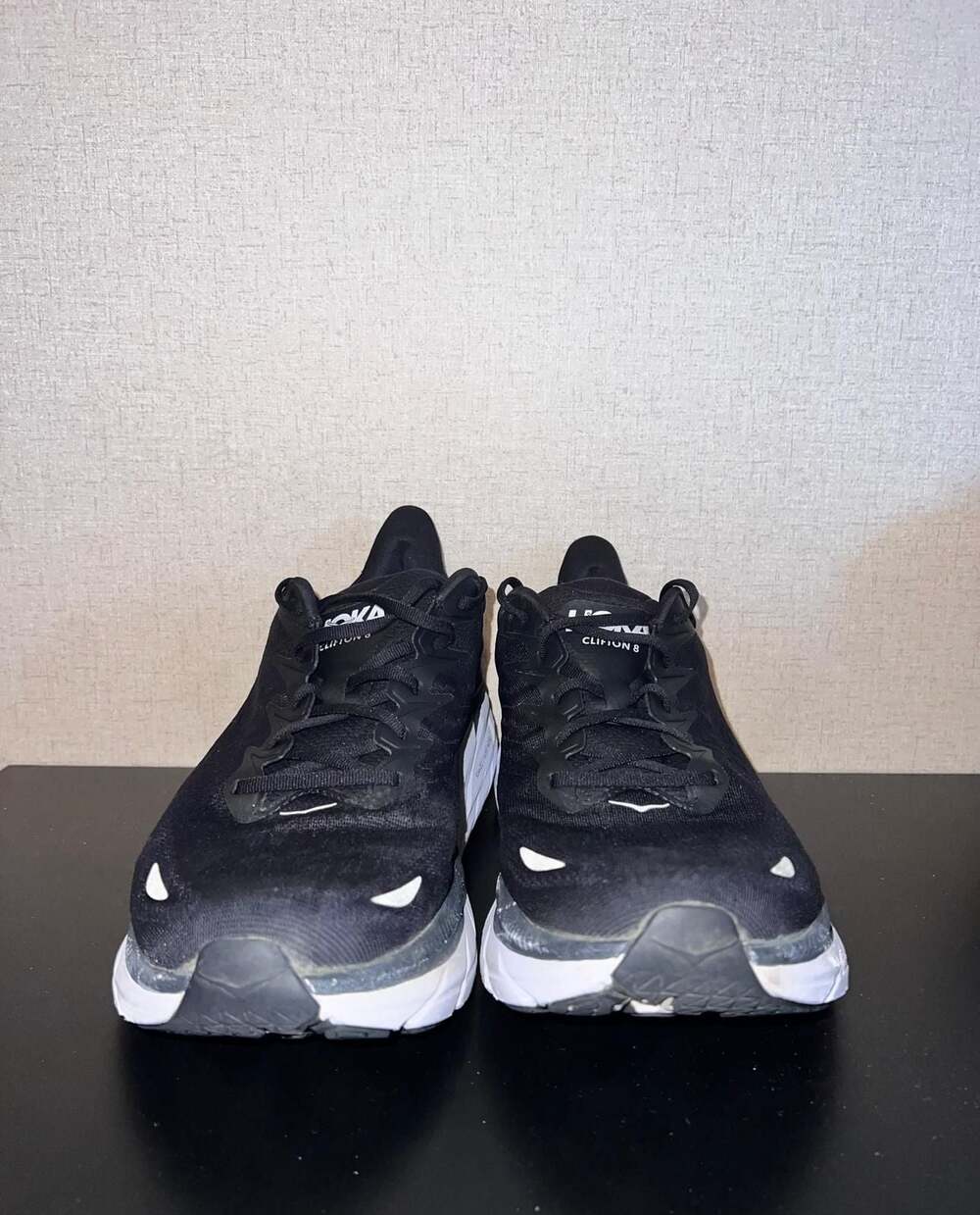 HOKA One One Clifton 8 Wide Black White Men's Running Shoes Size 13 2E - Picture 7 of 11